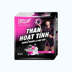 Băng vệ sinh Diana than hoạt tính siêu thấm siêu mỏng cánh (Gói 8 miếng)