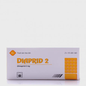 Viên nén Diaprid 2mg điều trị đái tháo đường không phụ thuộc insulin (type 2) (2 vỉ x 15 viên)