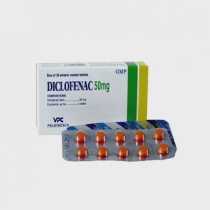 Viên nén Diclofenac 50mg Vacopharm trị viêm và các dạng thoái hoá khớp, thấp khớp (5 vỉ x 10 viên)