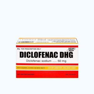 Viên tan trong ruột Diclofenac 50mg DHG Pharma trị viêm, thoái hoá khớp, thấp khớp (10 vỉ x10 viên)