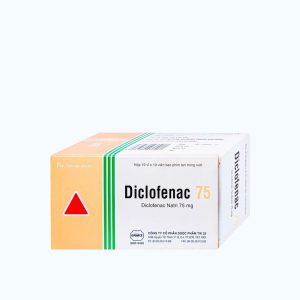 Viên nén Diclofenac 75mg điều trị viêm và các dạng thoái hoá khớp, thấp khớp (10 vỉ x 10 viên)