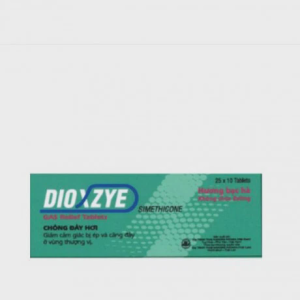 Viên nhai Dioxzye 80mg chống đầy hơi (25 vỉ x 10 viên)