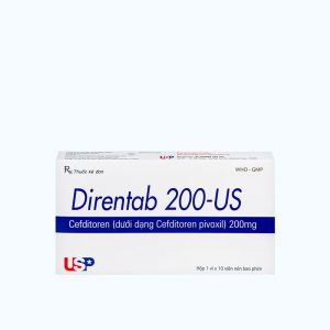 Viên nén Direntab 200mg kháng sinh điều trị nhiễm khuẩn (1 vỉ x 10 viên)
