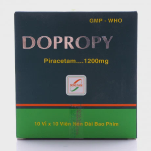 Viên nén Dopropy 1200mg trị chóng mặt, suy giảm trí nhớ, chóng mặt, kém tập trung (10 vỉ x 10 viên)