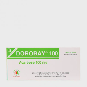 Viên nén Dorobay 100mg điều trị bệnh đái tháo đường type 2 (3 vỉ x 10 viên)