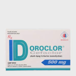 Viên nén Doroclor 500mg kháng sinh điều trị nhiễm khuẩn (2 vỉ x 10 viên)