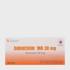 Viên giải phóng có kiểm soát Dorocron MR 30mg điều trị đái tháo đường type 2 (2 vỉ x 30 viên)