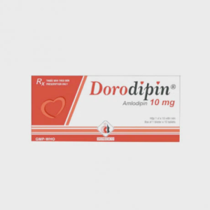 Viên nén Dorodipin 10mg điều trị tăng huyết áp, đau thắt ngực (1 vỉ x 10 viên)