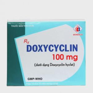 Viên nang cứng Doxycyclin 100 mg điều trị nhiễm khuẩn (10 vỉ x 10 viên)