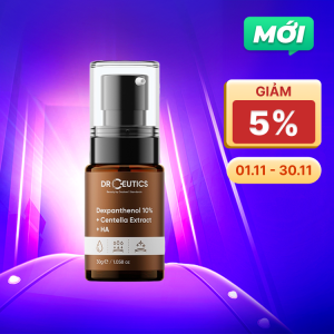 DrCeutics Serum Cấp Ẩm Hỗ Trợ Làm Dịu, Phục Hồi Da Depanthenol 10%+ Centella Extract+ HA (30g/Chai)