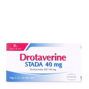 Viên nén Drotaverine STADA 40 mg điều trị co thắt dạ dày-ruột (5 vỉ x 10 viên)