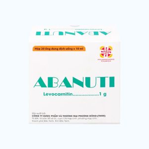 Dung dịch uống Abanuti 1g Phương Đông trị thiếu Carnitine (Hộp 20 ống x 10ml)