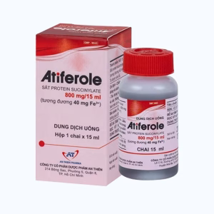 Dung dịch uống Atiferole 800mg/15ml An Thiên điều trị tình trạng thiếu hụt sắt và thiếu máu
