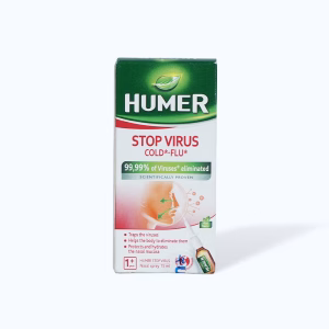 Dung dịch xịt mũi HUMER Stop Virus ngăn ngừa virus, hỗ trợ phòng ngừa cảm cúm, cảm lạnh (15ml)