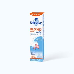 Dung dịch xịt mũi trẻ em STERIMAR Blocked Nose Baby hỗ trợ giảm viêm mũi, nghẹt mũi (Chai 50ml)