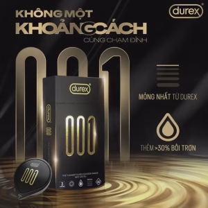 Bao Cao Su Durex 001 Siêu Mỏng, Hộp 3 Bao, Mới Ra Mắt