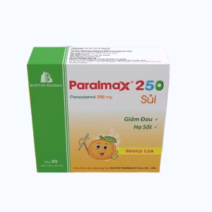 Bột sủi bọt Effer- Paralmax 250mg điều trị các chứng đau/sốt từ nhẹ đến vừa ở trẻ em (hộp 30 gói)
