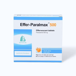Effer-Paralmax 500mg Orange – Viên sủi hạ sốt, giảm đau vị cam (5 vỉ x 4 viên)