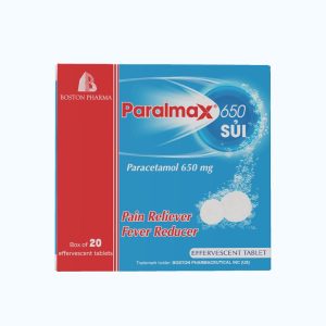 Viên nén sủi bọt Effer- Paralmax Extra 650mg giảm đau từ nhẹ đến vừa và hạ sốt (5 vỉ x 4 viên)