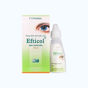 Nước muối Efticol 0.9% khô mắt, rửa mắt, vệ sinh mũi (chai 10ml)