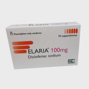 Viên đặt trực tràng Elaria 100 Medochemie trị viêm và giảm đau khớp, chấn thương (2 vỉ x 5 viên)