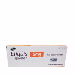 Viên nén Eliquis 5mg phòng ngừa biến cố thuyên tắc huyết khối tĩnh mạch, đột quỵ (2 vỉ x 10 viên)