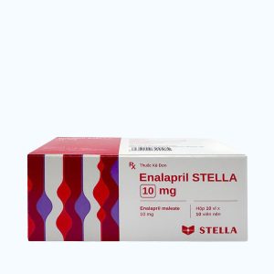Viên nén Enalapril Stella 10mg điều trị tăng huyết áp, suy tim (Hộp 100 viên)