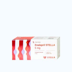 Viên nén Enalapril Stella 5mg điều trị tăng huyết áp, suy tim (10 vỉ x 10 Viên)