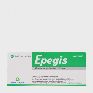 Viên nén Epegis 50mg cải thiện các triệu chứng tăng trương lực cơ (3 vỉ x 10 viên)