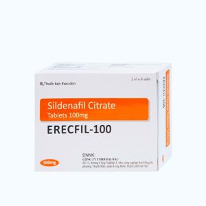 Viên nén Erecfil-100 mg điều trị rối loạn cương dương (1 vỉ x 4 viên)