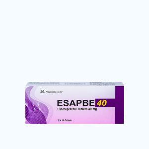 Viên bao tan ở ruột Esapbe 40mg điều trị loét dạ dày, tá tràng (3 vỉ x 10 viên)