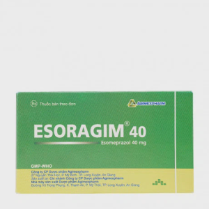 Viên nén bao phim Esoragim 40mg trị loét dạ dày tá tràng, viêm thực quản trào ngược (3 vỉ x 10 viên)
