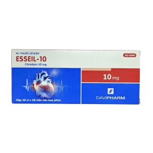 Viên nén Esseil-10mg Davipharm điều trị tăng huyết áp (10 vỉ x 10 viên)