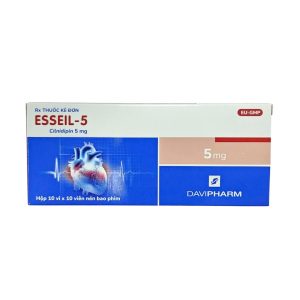 Viên nén bao phim Esseil-5 Davipharm điều trị tăng huyết áp (10 vỉ x 10 viên)