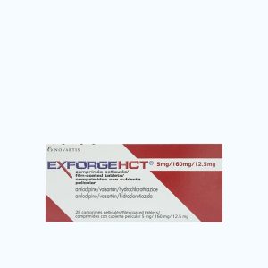 Viên nén Exforge HCT 5mg/160mg/12.5mg điều trị tăng huyết áp (4 vỉ x 7 viên)
