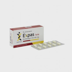 Viên nén Expas Forte 80mg chống co thắt cơ trơn đường tiêu hóa (3 vỉ x 10 viên)