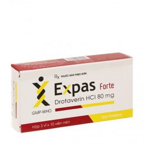 Viên nén Expas Forte giảm đau do co thắt cơ trơn ở đường tiêu hoá (3 vỉ x 10 viên)