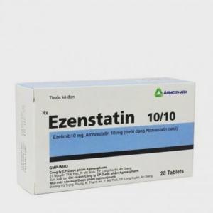 Viên nén Ezenstatin 10mg/10mg trị tăng cholesterol máu, phòng ngừa bệnh tim mạch (4 vỉ x 7 viên)