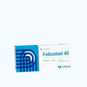 Viên nén bao phim Febustad 40mg STELLA điều trị tăng acid uric ở bệnh gút (3 vỉ x 10 viên)
