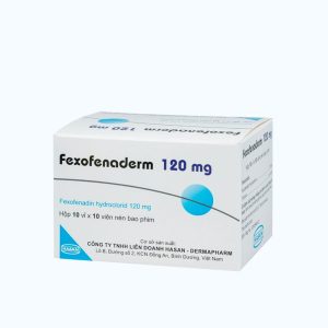 Viên nén Fexofenaderm 120mg trị viêm mũi dị ứng, mày đay (10 vỉ x 10 viên)