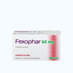 Viên nén Fexophar 60mg trị viêm mũi dị ứng, mày đay (5 vỉ x 10 viên)
