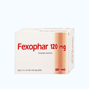 Viên nén Fexophar 120mg trị viêm mũi dị ứng, mày đay (5 vỉ x 10 viên)