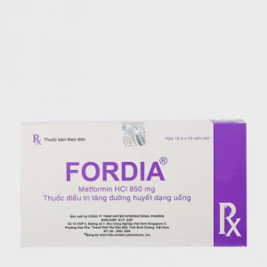 Viên nén Fordia 850mg điều trị bệnh đái tháo đường type 2 (10 vỉ x 10 viên)
