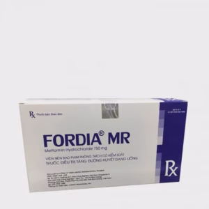 Viên giải phóng có kiểm soát Fordia MR 750mg điều trị đái tháo đường type 2 (6 vỉ x 10 viên)