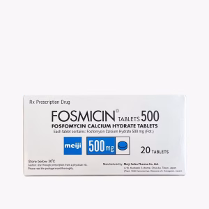 Viên nén Fosmicin 500mg điều trị viêm tai ngoài, viêm tai giữa (2 vỉ x 10 viên)