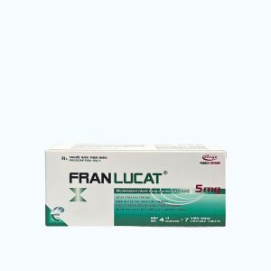 Viên nén FRANLUCAT 5MG dự phòng và điều trị hen phế quản mạn tính, viêm mũi dị ứng (4 Vỉ x 7 viên)