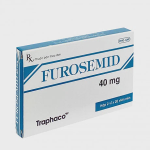 Viên nén Furosemid 40mg lợi tiểu - hạ huyết áp (2 vỉ x 20 viên)