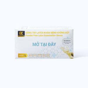 Găng tay y tế không bột Polymer Latex Asap Powder Free Examination Gloves dễ đeo size L (100 cái)