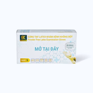 Găng tay y tế không bột Polymer Latex Asap Powder Free Examination Gloves dễ đeo size S (100 cái)