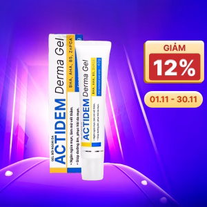 Gel Actidem Derma Gel hỗ trợ ngăn ngừa mụn, làm mờ vết thâm (40g)
